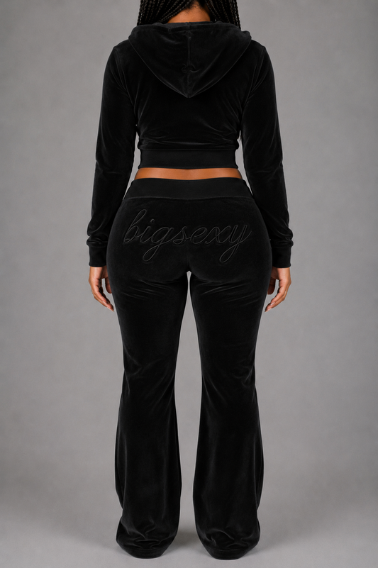 BigSexy Black Tracksuit Velour Bamboo