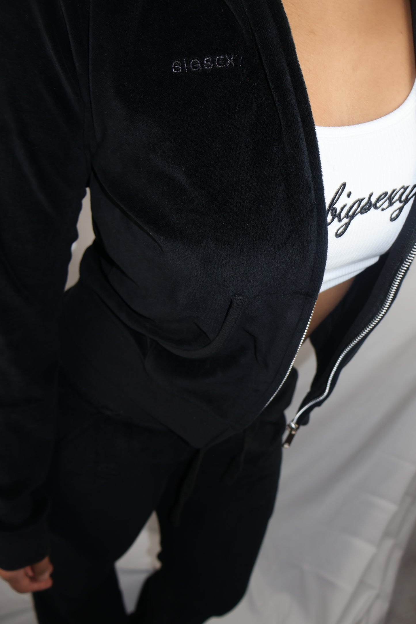 BigSexy Black Tracksuit Velour Bamboo