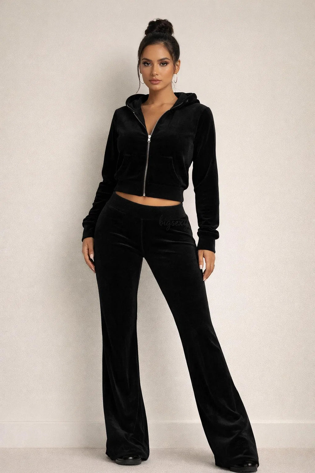 BigSexy Black Tracksuit Velour Bamboo